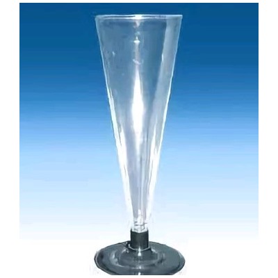 фужер для шампанского прозрачный с черной ножкой, 150мл (6шт) (кристалл)
